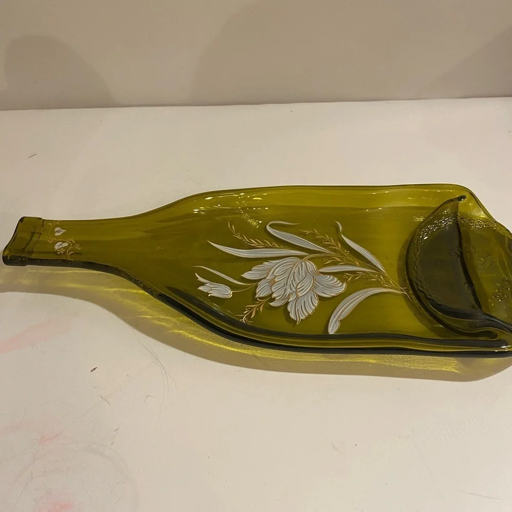 Melted Glass Bottle Spoon Rest (FV)